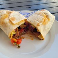 Shawarma Wrap mit Seitan at Vida Verde in Tarifa