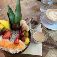 Acai bowl, so delicious! Didn’t need the extras on the side... at Brunch & Cake in Barcelona