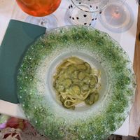 Linguine nerano style (made vegan)  at Pulalli in Campania