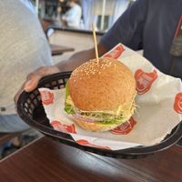 So nice to see a burger other than a frozen veggie patty    at Benbry Burgers Manly in Manly
