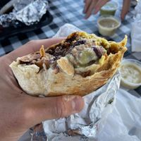 Messy but yummy! at Babbs Breakfast Burritos - Pop Up in San Diego