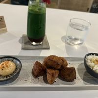Lions mane and sparkling strawberry matcha  at Towzen - Sydney in Sydney