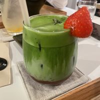 Strawberry matcha which was amazing   at Towzen - Sydney in Sydney