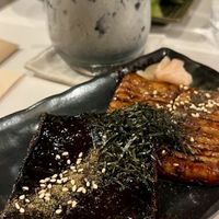 ”Eel” and black sesame drink  at Towzen - Sydney in Sydney
