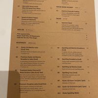 Menu side 1/2  at Towzen - Sydney in Sydney