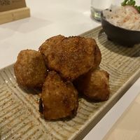 This Lion’s Mane Mushroom Karaage was incredible. I recommend not trying to take a bite from one but just pop the whole thing in and chew. The juiciness and texture is sensationa at Towzen - Sydney in Sydney