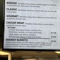 Showing the options containing plant-based chorizo.  at Border Grill in Negaunee