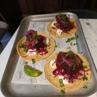 Bbq short rib tacos at Club Mexicana in West London