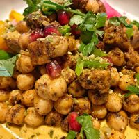 Baked sweet potato & tempeh   at Vegan Restoran V in Tallinn