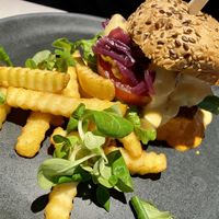 Yummi burger  at Vegan Restoran V in Tallinn