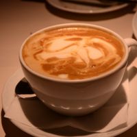 Latte at Vegan Restoran V in Tallinn