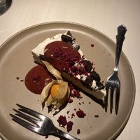  Oreo cake with raspberry jam at Vegan Restoran V in Tallinn