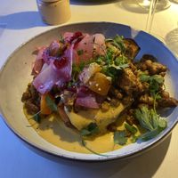 Sweet potato with tempeh  at Vegan Restoran V in Tallinn