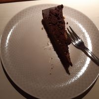 Chocolate cake at Vegan Restoran V in Tallinn