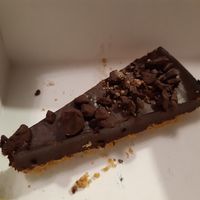 Chocolate cake at Vegan Restoran V in Tallinn