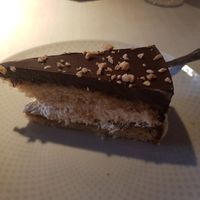 Snickers cake. It was amazing. at Vegan Restoran V in Tallinn