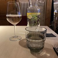 Rhubarb wine  at Vegan Restoran V in Tallinn