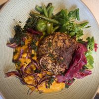 Quinoa cutlet  at Vegan Restoran V in Tallinn