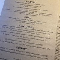 Menu (more desserts available in cabinet)  at Vegan Restoran V in Tallinn