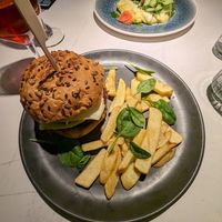 Burger at Vegan Restoran V in Tallinn
