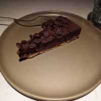 Dark chocolate cake at Vegan Restoran V in Tallinn