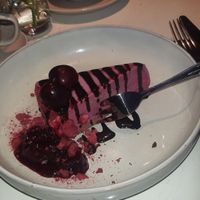 Cherry cake at Vegan Restoran V in Tallinn
