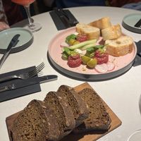 Spreads and bread   at Vegan Restoran V in Tallinn