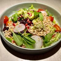Oven-roasted beet & marinated feta salad at Vegan Restoran V in Tallinn