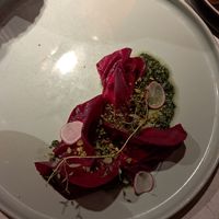 Beetroot ravioli   at Vegan Restoran V in Tallinn