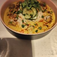 Pumpkin and tofu curry at Vegan Restoran V in Tallinn