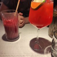 House lemonade and house juice at Vegan Restoran V in Tallinn