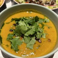 Pumpkin soup  at Vegan Restoran V in Tallinn