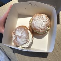 Original and pistachio vastlakukkel  at Vegan Restoran V in Tallinn