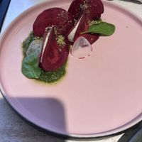 Beetroot ravioli   at Vegan Restoran V in Tallinn