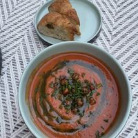 Bell paper soup  at Vegan Restoran V in Tallinn