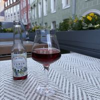 Local blueberry soda  at Vegan Restoran V in Tallinn