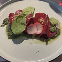 Beetroot ravioli   at Vegan Restoran V in Tallinn