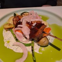 Barbecue soy skewer at Vegan Restoran V in Tallinn