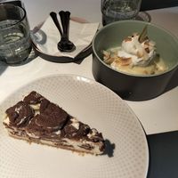 Oreo cheesecake, pavlova at Vegan Restoran V in Tallinn