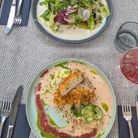 There is very good lasagna hidden under that salad :D at Vegan Restoran V in Tallinn