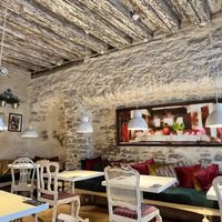 Lovely ambiance (beautiful outdoor seating as well, not pictured)  at Vegan Restoran V in Tallinn