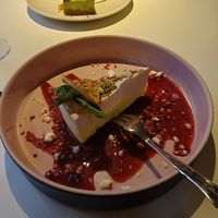 Iced orange cake at Vegan Restoran V in Tallinn