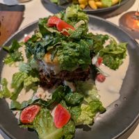 Lentil lasagna at Vegan Restoran V in Tallinn