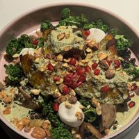 Warm pumpkin saladd  at Vegan Restoran V in Tallinn