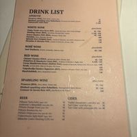 Menu (drinks)  at Vegan Restoran V in Tallinn