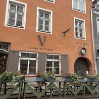 Front of the restaurant  at Vegan Restoran V in Tallinn