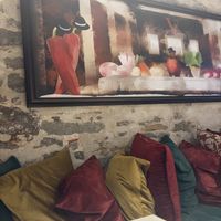 Interior of the restaurant  at Vegan Restoran V in Tallinn