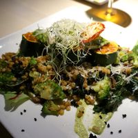 Lentil filled zucchini at Vegan Restoran V in Tallinn