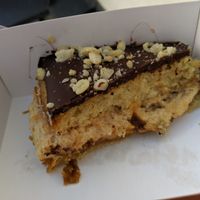 Snickers cake at Vegan Restoran V in Tallinn