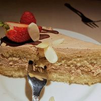 Chocolate-mint cake at Vegan Restoran V in Tallinn